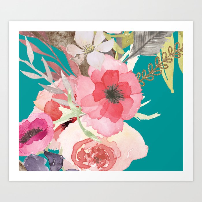 Flowers Floral Shabby Chic Decor Flower Decor Art Print By