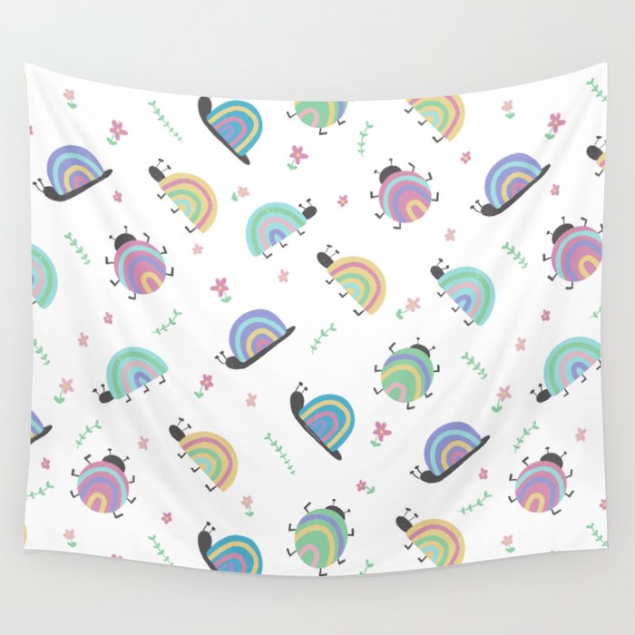 Rainbow Critters Wall Tapestry