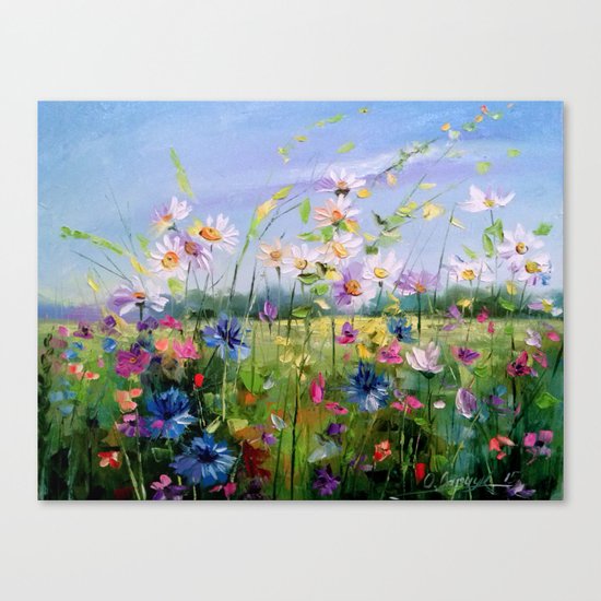 Blooming field Canvas Print