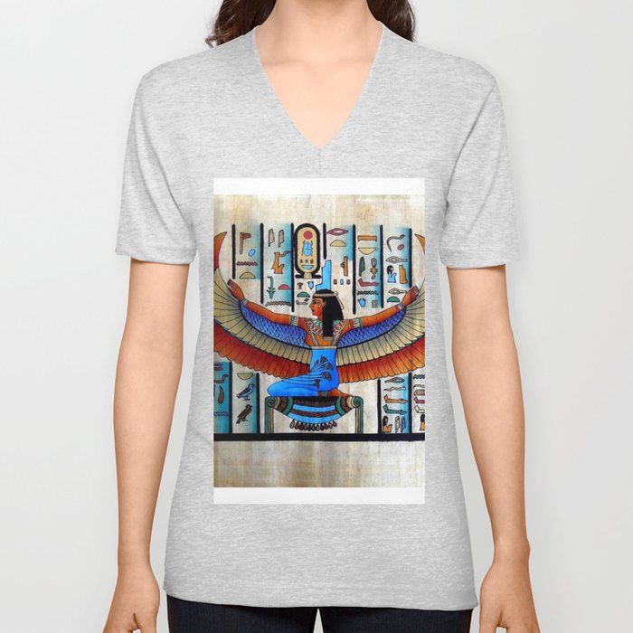 Goddess Isis V Neck T Shirt