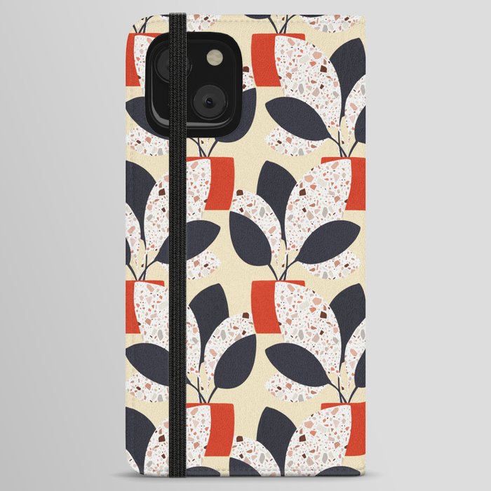 Plants and terrazzo II iPhone Wallet Case