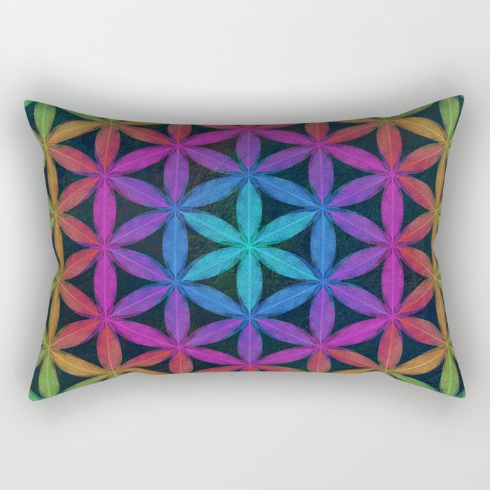 The Flower of Life (Sacred Geometry) 4 Rectangular Pillow