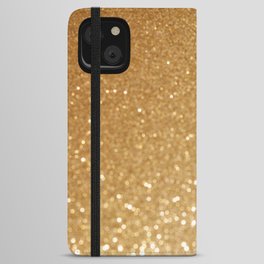 gold glitter iPhone Wallet Case