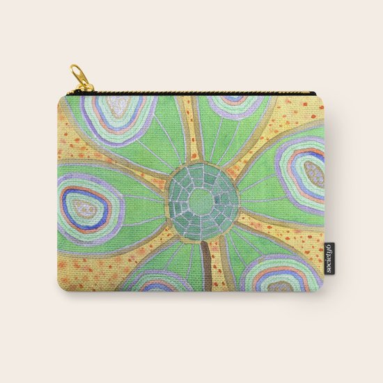 Glamourous Succulent with Rings Carry-All Pouch