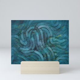 'Careful Where You Stand, In Aquamarin' Mini Art Print