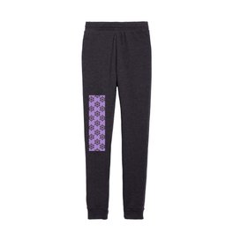 Ship Wheel (White & Lavender Pattern) Kids Joggers