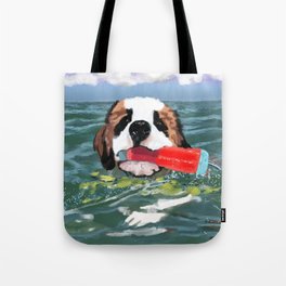 Sulley swims Georgian Bay Tote Bag