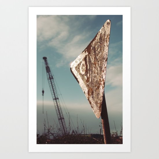 i give way to cranes, do you?.. Art Print