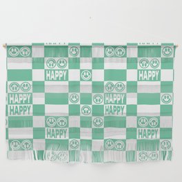 HAPPY Checkerboard (Mint Color) Wall Hanging
