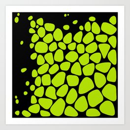 Organic 4 - Lime Green Art Print