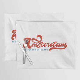 Amsterdam 70s Script Placemat