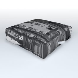 NYC Street | Black and White Outdoor Floor Cushion