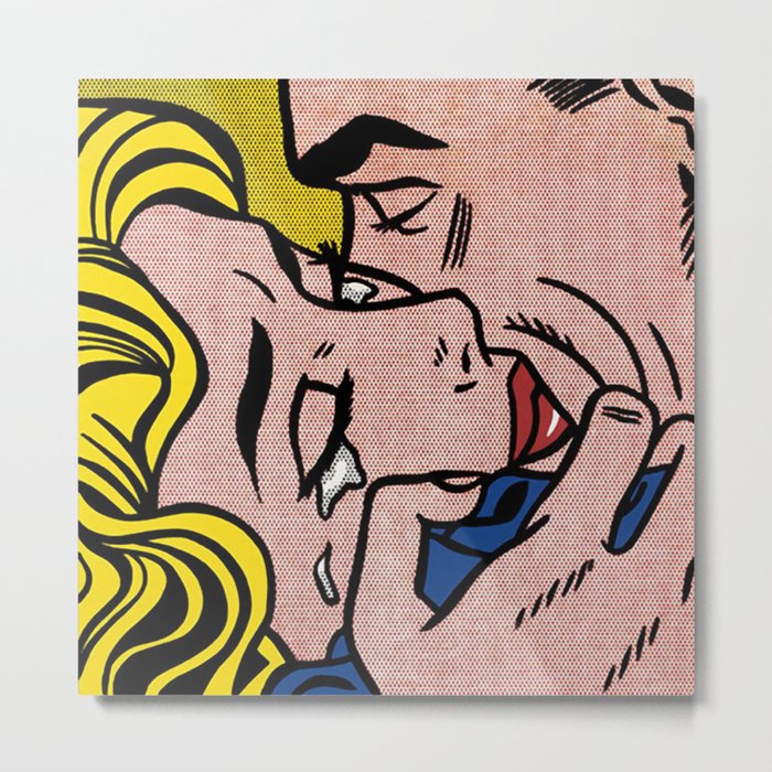Roy Lichtenstein (American, 1923-1997) Kiss V Metal Print