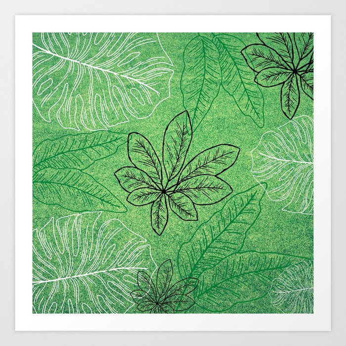 Green leaves for a natural lovers Art Print