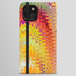 Psychedelic Wavy Abstraction Artwork iPhone Wallet Case