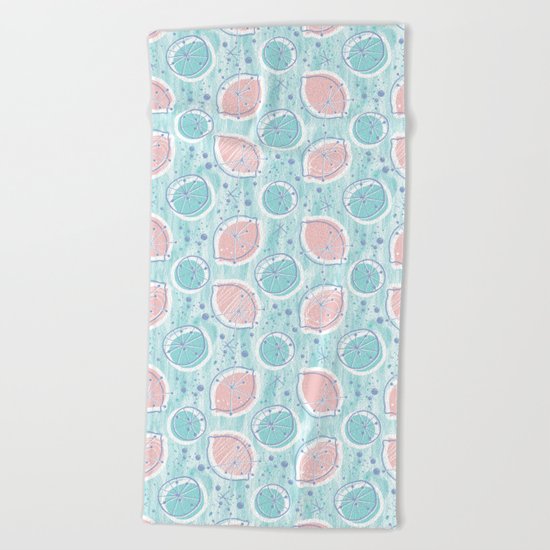 Atomic Blue Lemonade Beach Towel