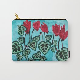 Cyclamen watercolor painting Carry-All Pouch