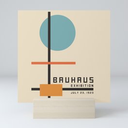 Bauhaus Poster Blue Circle Mini Art Print