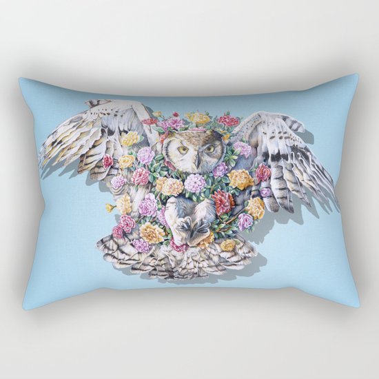 Birds in Bloom Rectangular Pillow