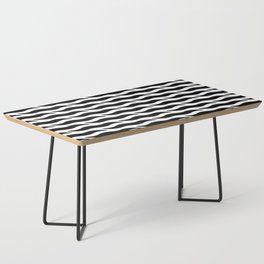 Tiger Wild Animal Print Pattern 321 Black and White Coffee Table