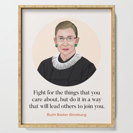 RBG Fight For The Things You Care About Serving Tray