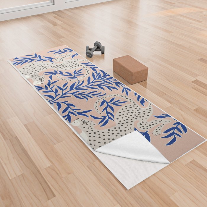 Leopard Vase Yoga Towel