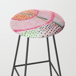 Remix Blossoming  Painting  by Paul Klee Bauhaus  Bar Stool