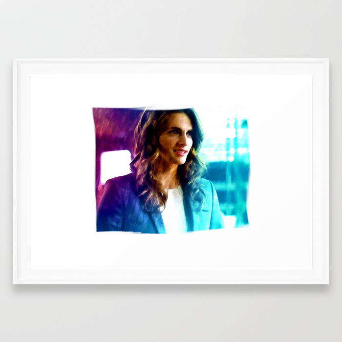 Kate Beckett Stana Katic Painting Framed Art Print By