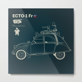   French Ghostbuster Ecto-1  Metal Print