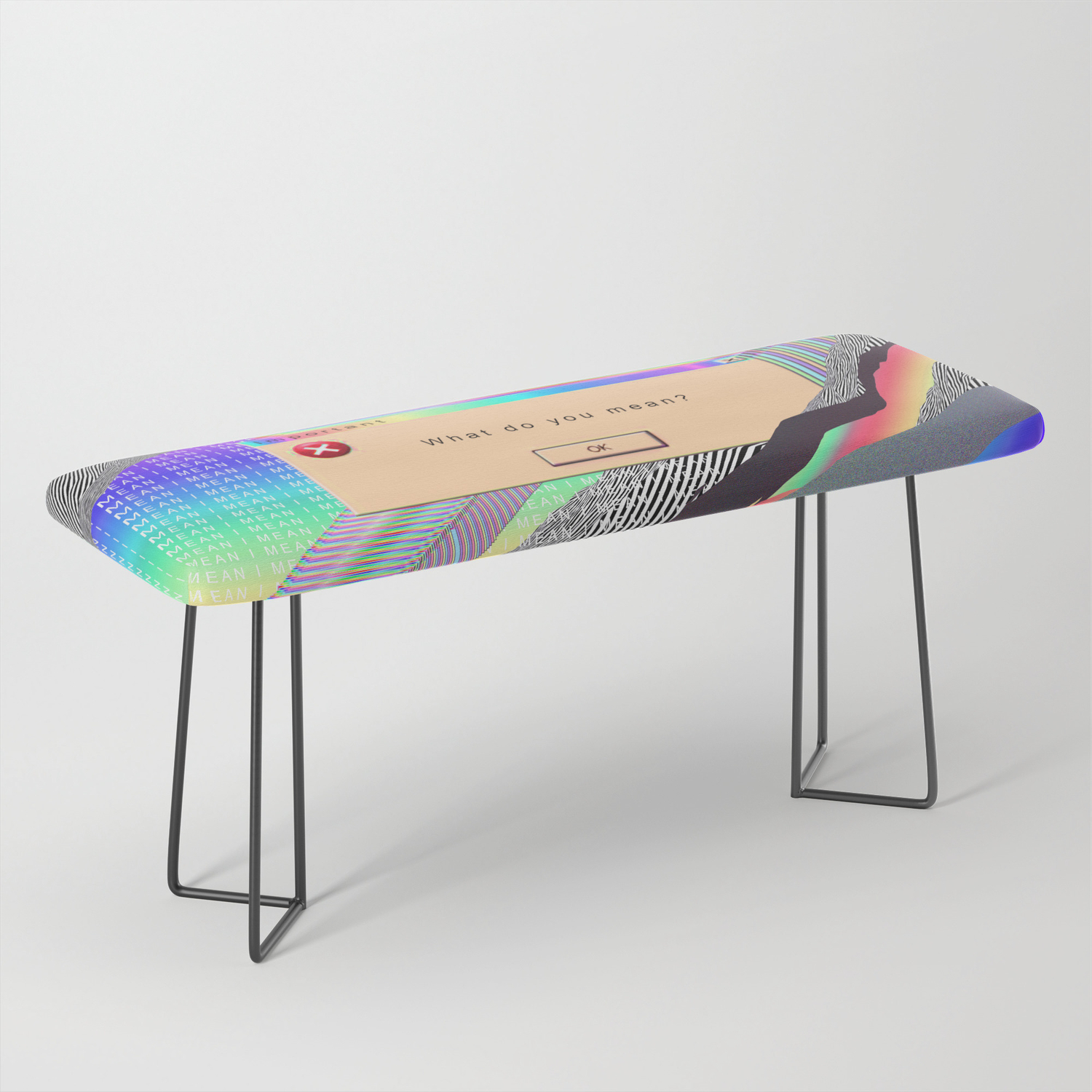 Error Tab Vaporwave Bench By Klarensmalluta Society6