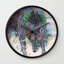 Journeying Spirit (wolf) Wall Clock