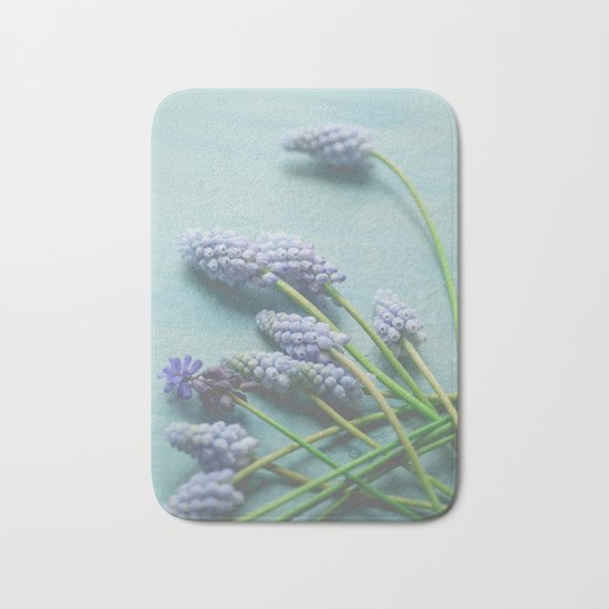 Blue Flowers Bath Mat