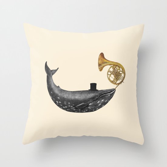 Whale Song Throw Pillow