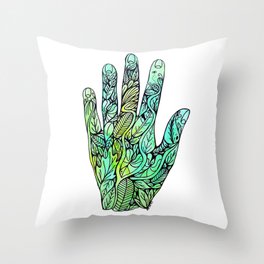 The hand of nature Throw Pillow