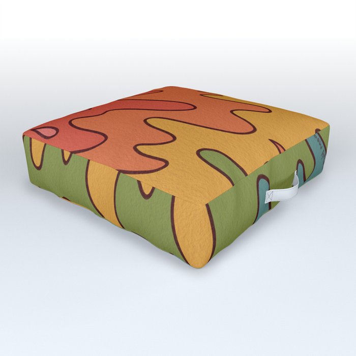 Rainbow Splash Outdoor Floor Cushion