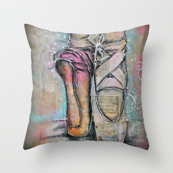 Ballet Slippers Throw Pillow By Christyriopel Society6