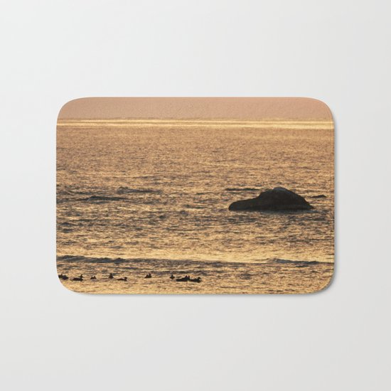 Golden Hour on the Sea Bath Mat