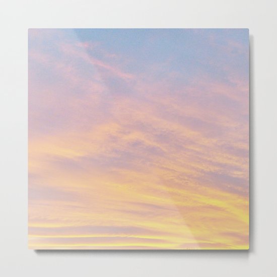 Blue Rose Yellow Sunrise Metal Print