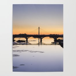 Sunset Badajoz - Bridge Colors Poster