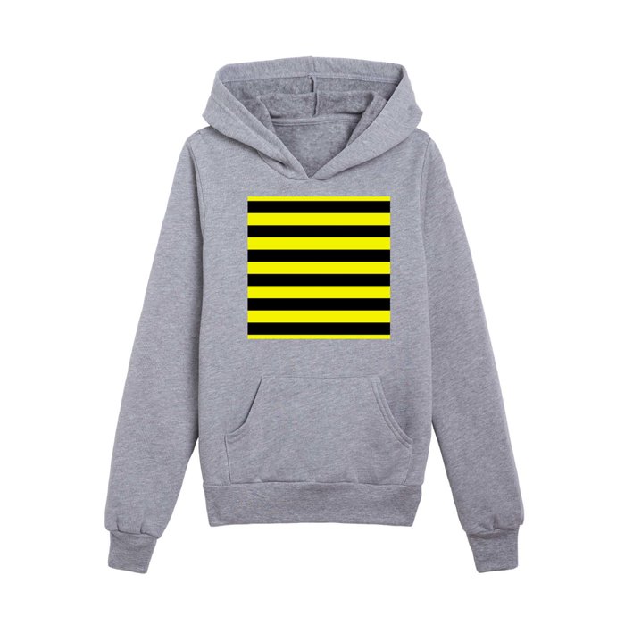 Yellow hoodie store with black stripe