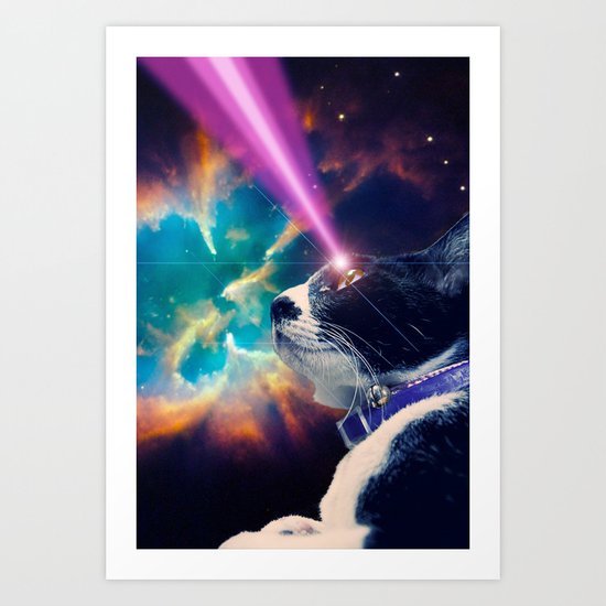 Neko San in Space Art Print