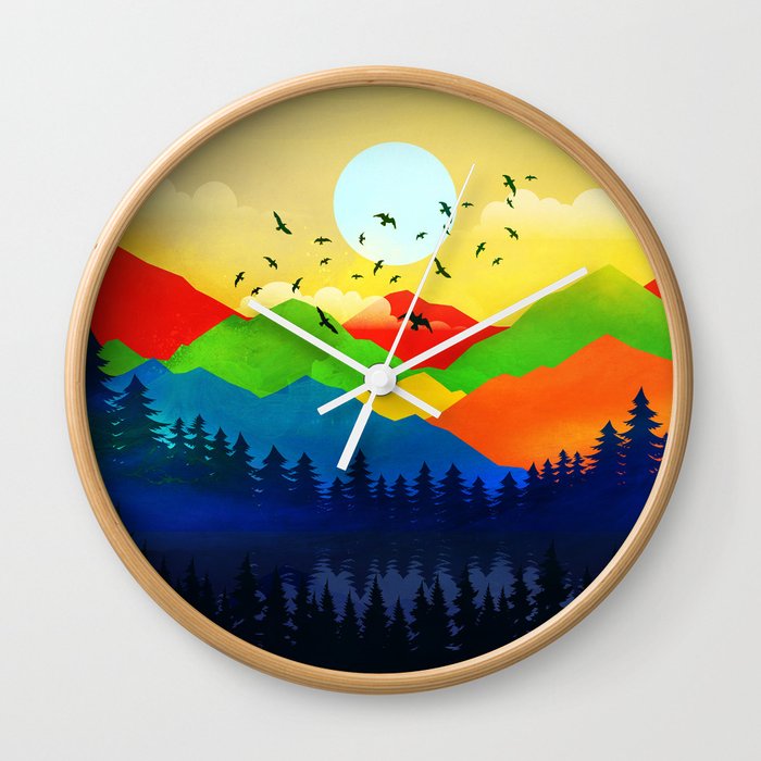 Awake in the sunshine Wall Clock