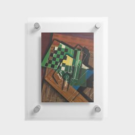 The Checkerboard Juan Gris - Cubism Art Reproduction Green And Brown Floating Acrylic Print