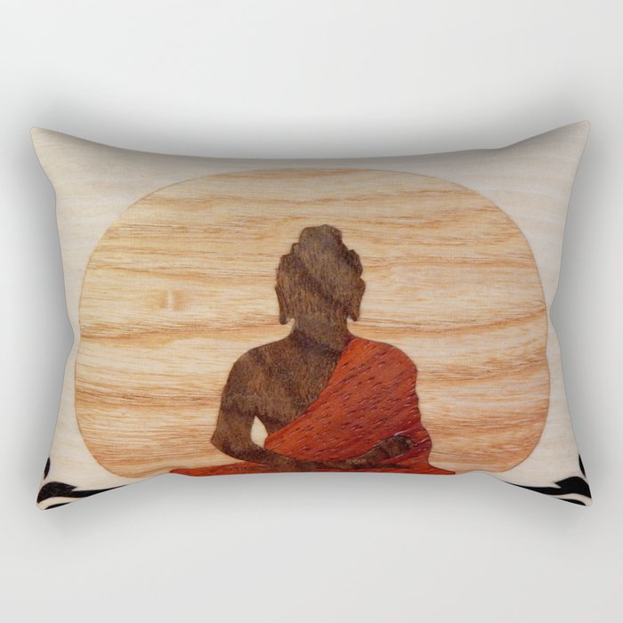 Buddha marquetry Rectangular Pillow