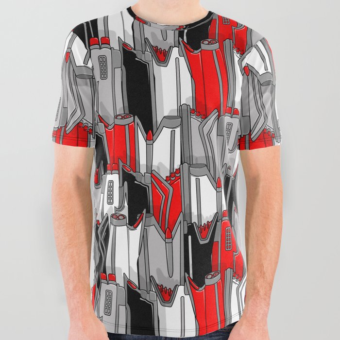 1960s classic fairy tails (tail fins) All Over Graphic Tee