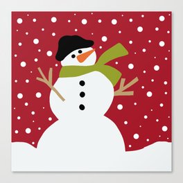 Cute snowman Canvas Print