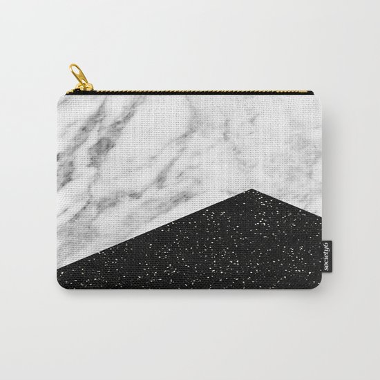 Ebony marble geo Carry-All Pouch