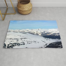 Watercolor Landscape, Trail Ridge Road 03, RMNP, Colorado Rug | Mountain, Carlsonimagery, Watercolor, Digital, Rocky, Winter, National, Colorado, Snow, Alpine 