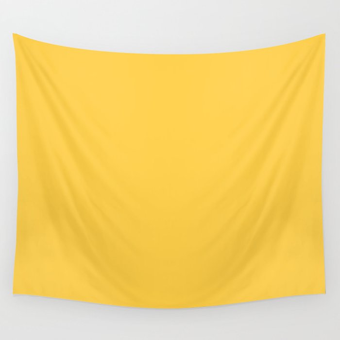From The Crayon Box Sunglow Yellow Orange - Bright Orange Solid Color / Accent Shade / Hue / All One Wall Tapestry