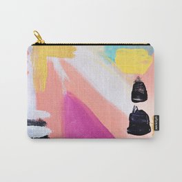 Abstract Colorful Painting Sunshine Carry-All Pouch | Artsy, Pink, Geometric, Simple, Rainbow, Basic, Girly, Hipster, Gold, Peach 